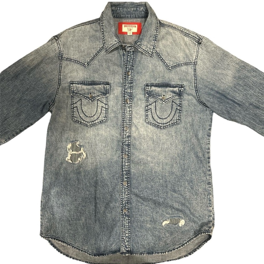 Vintage True Religion Jean jacket/shirt size XL/TGpre-owned.